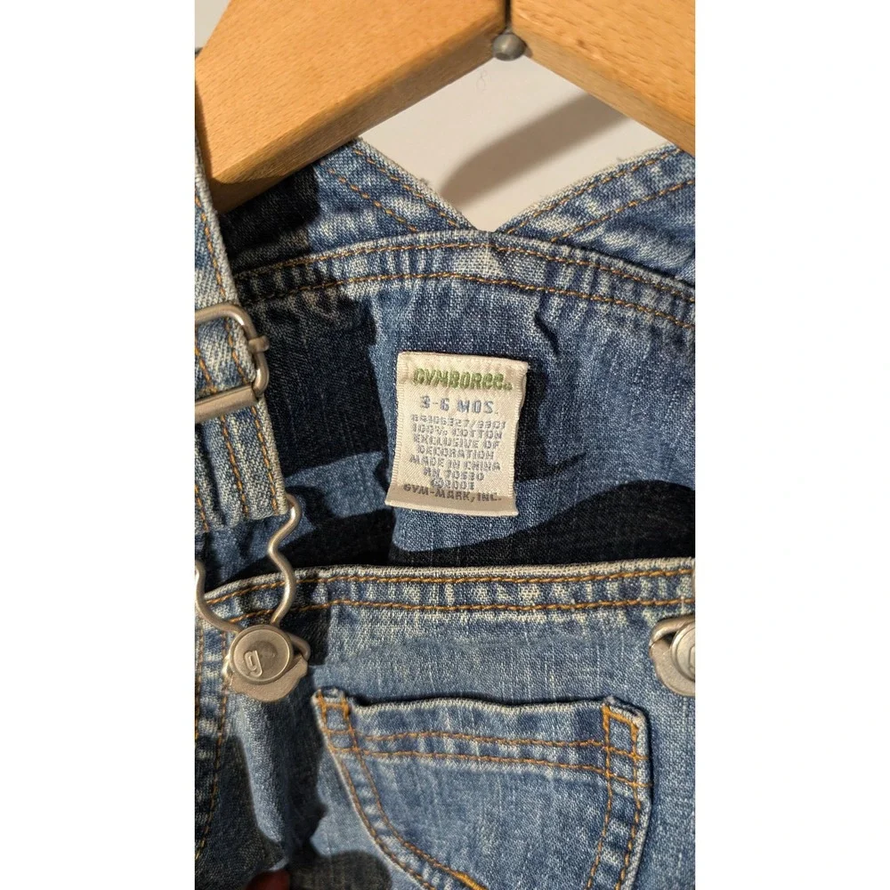 Gymboree Baby Denim Overalls Medium Wash Blue 100% Cotton 3-6 Months